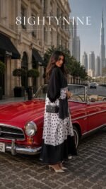 Polka dots abaya - Image 2